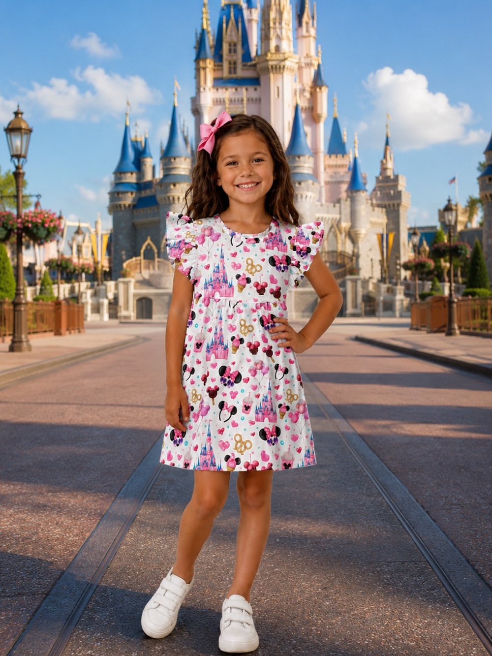 New Girls Boutique Cinderella’s Castle Disney‎ Treats Mash Up Dress Disney Parks